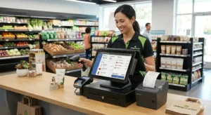 POS system modern untuk bisnis retail dengan dashboard penjualan real-time