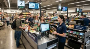 retail modern dengan pelayanan cepat menggunakan teknologi digital