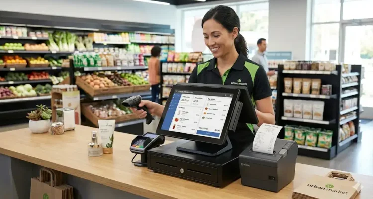 POS system modern untuk bisnis retail dengan dashboard penjualan real-time
