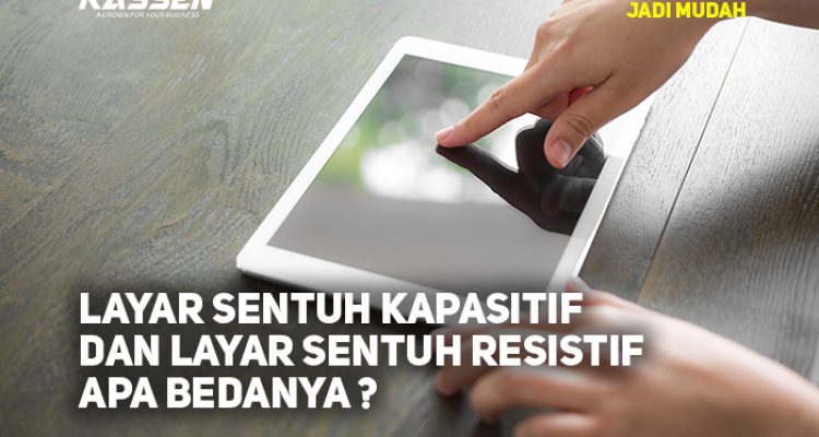 Woman hand touch white tablet with blank empty screen