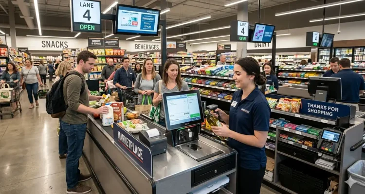 retail modern dengan pelayanan cepat menggunakan teknologi digital